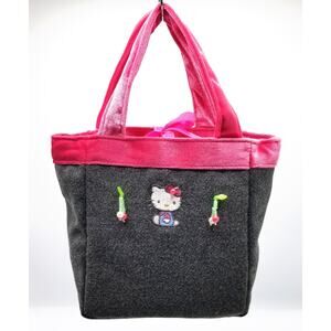 Vintage 1999 Hello Kitty Small Purse Bag Gray Pink Rare